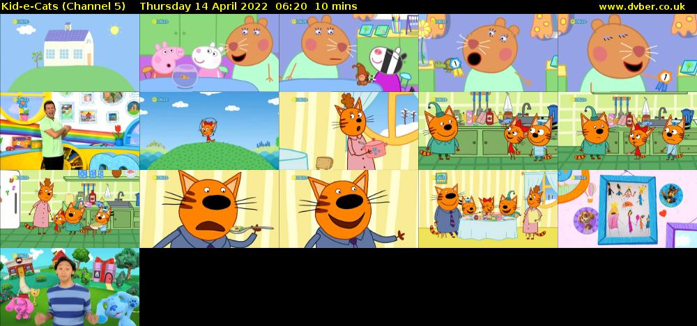 Kid-e-Cats (Channel 5) Thursday 14 April 2022 06:20 - 06:30