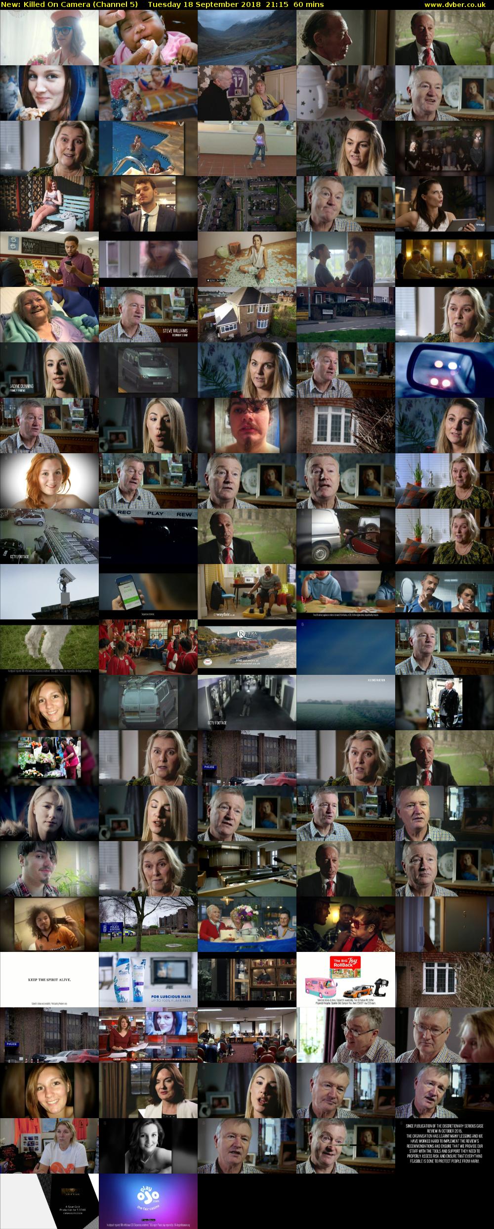 Killed On Camera (Channel 5) Tuesday 18 September 2018 21:15 - 22:15
