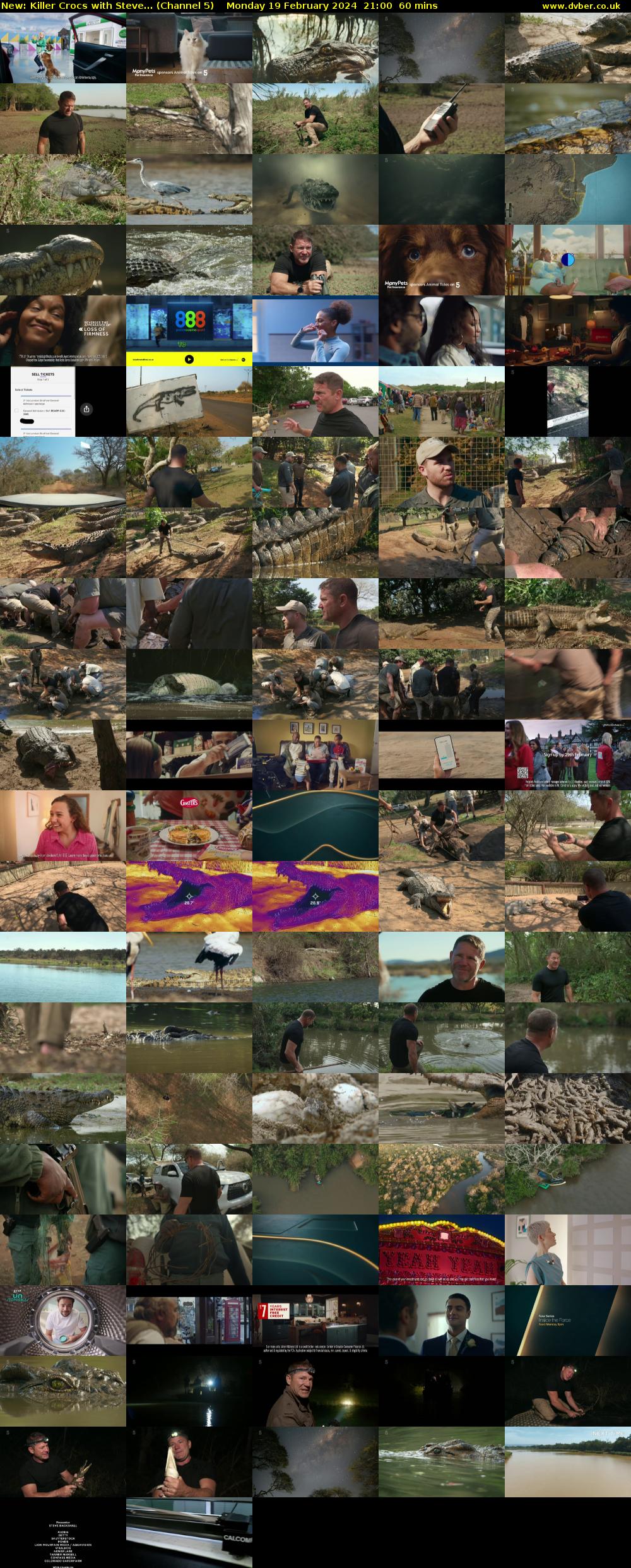 Killer Crocs with Steve... (Channel 5) Monday 19 February 2024 21:00 - 22:00