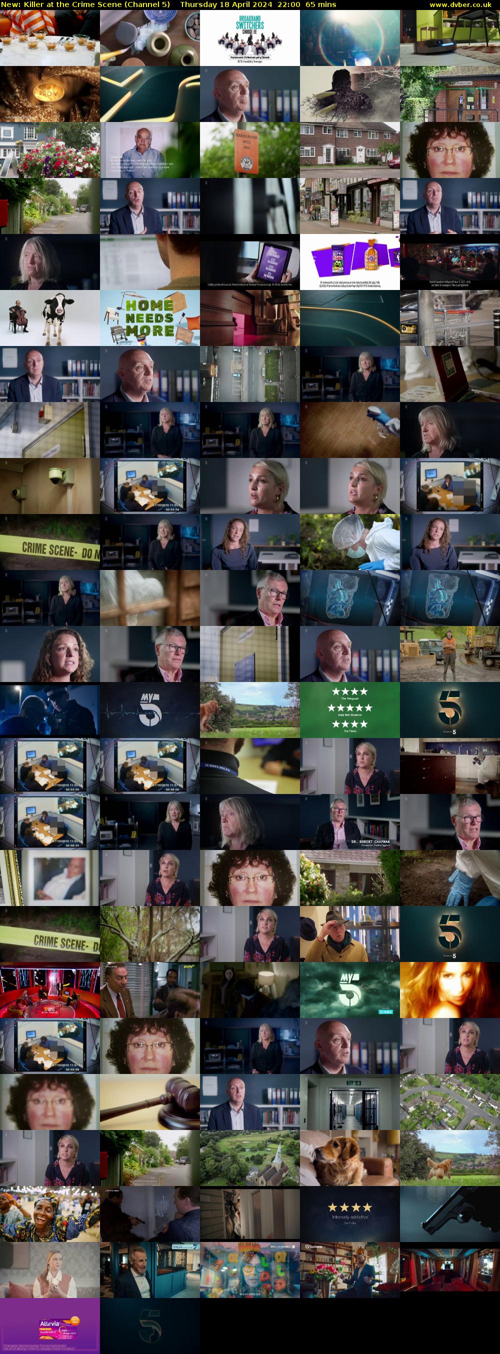 Killer at the Crime Scene (Channel 5) Thursday 18 April 2024 22:00 - 23:05