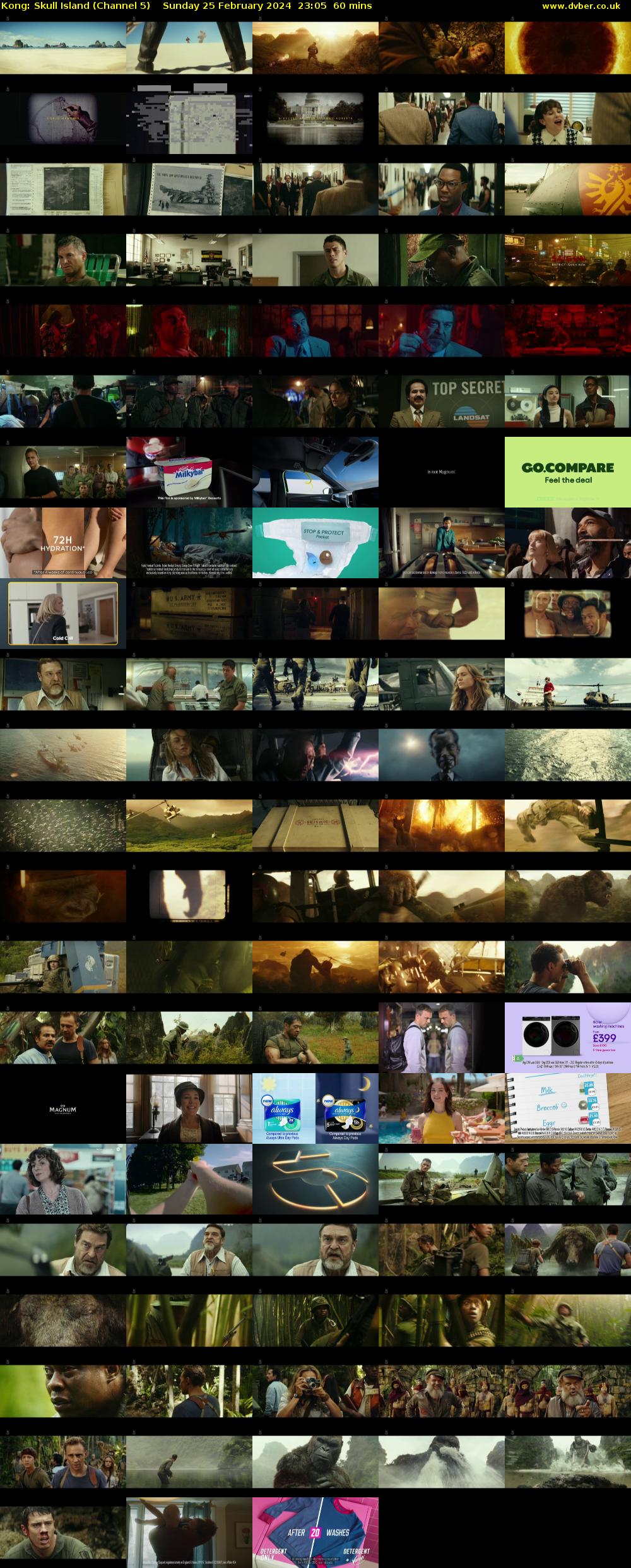 Kong: Skull Island (Channel 5) Sunday 25 February 2024 23:05 - 00:05