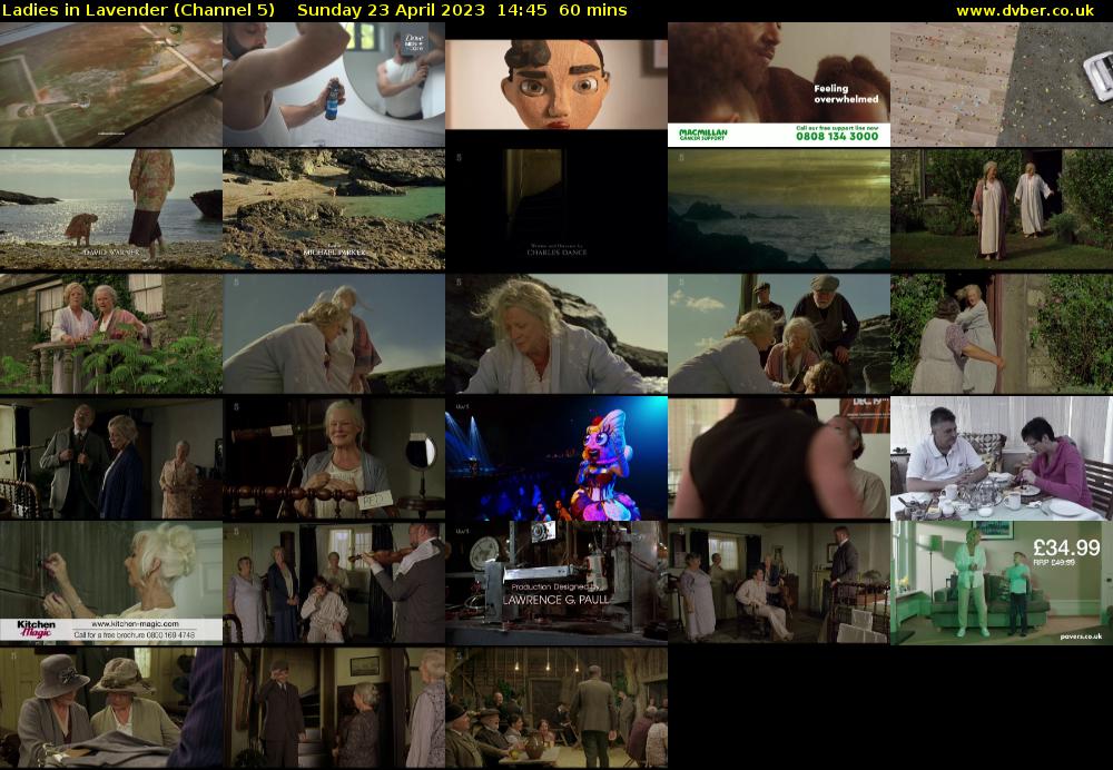 Ladies in Lavender (Channel 5) Sunday 23 April 2023 14:45 - 15:45