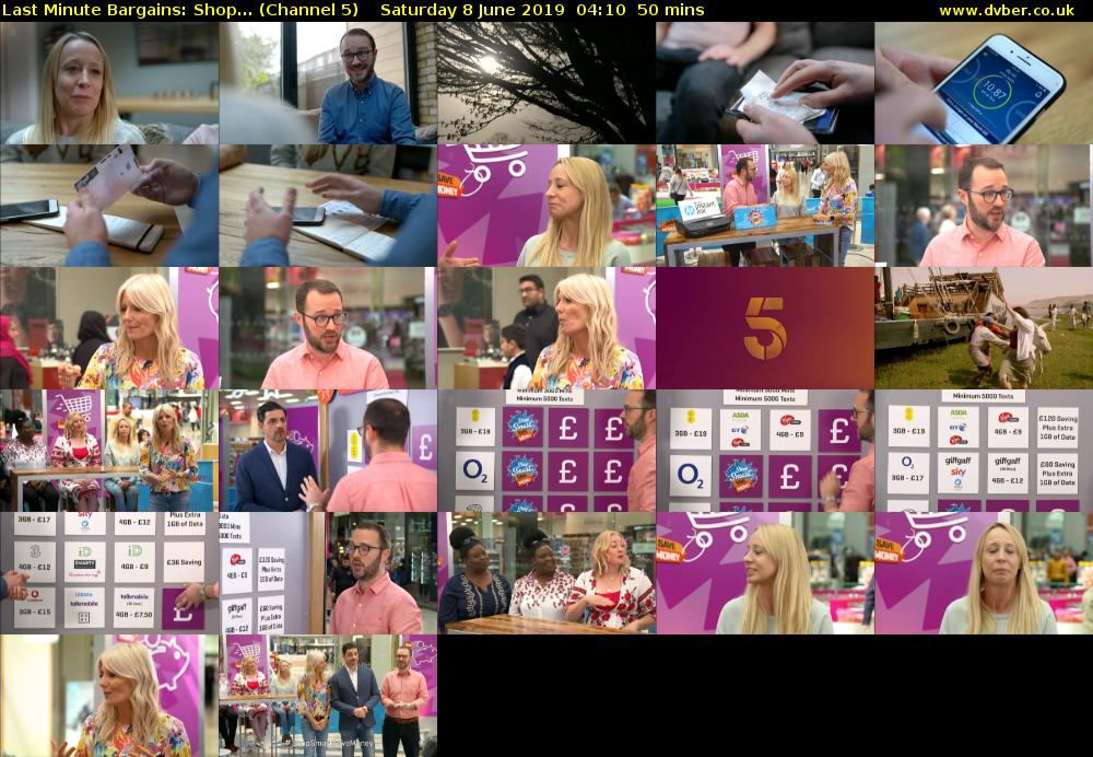Last Minute Bargains: Shop... (Channel 5) Saturday 8 June 2019 04:10 - 05:00