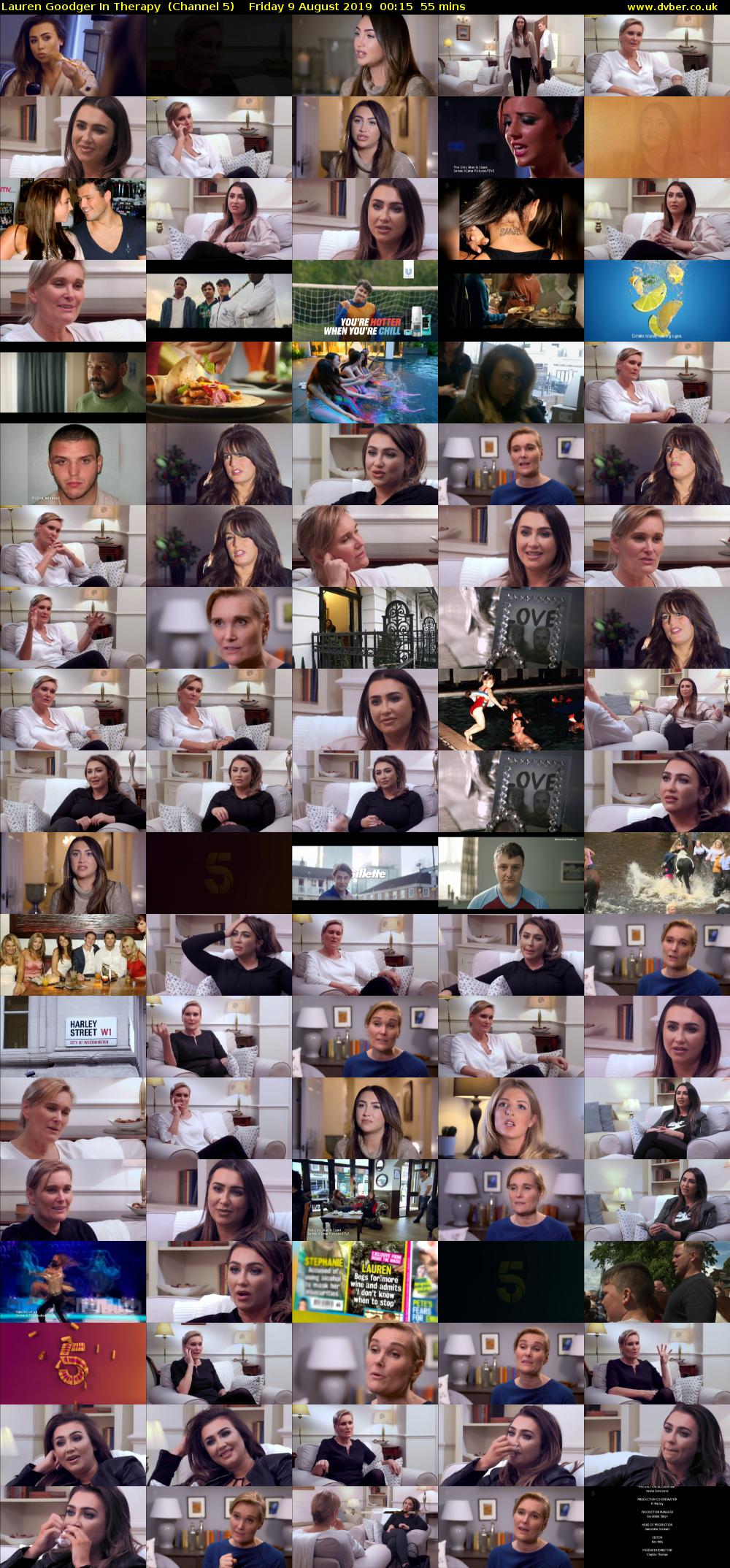 Lauren Goodger In Therapy  (Channel 5) Friday 9 August 2019 00:15 - 01:10
