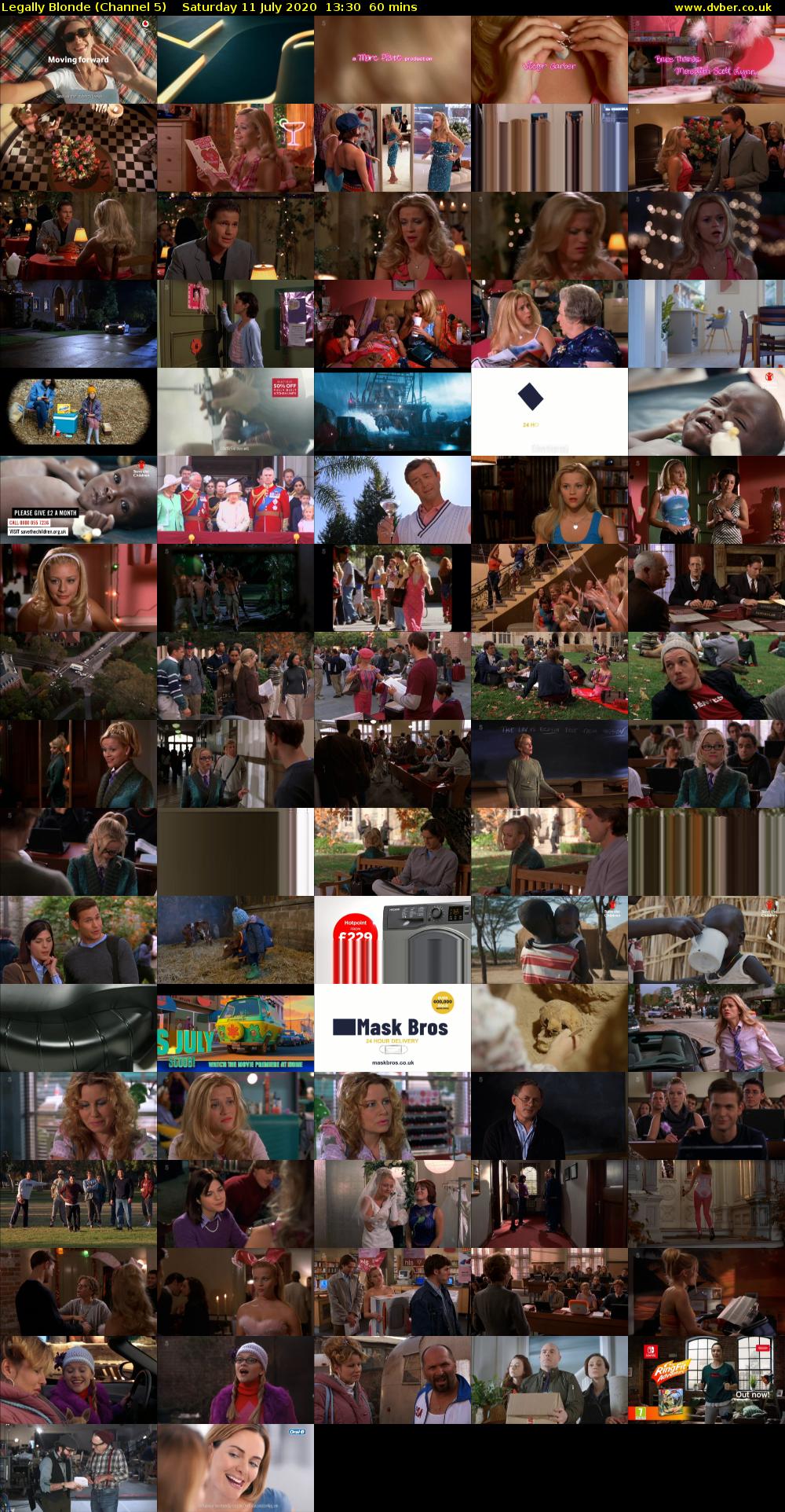 Legally Blonde (Channel 5) Saturday 11 July 2020 13:30 - 14:30