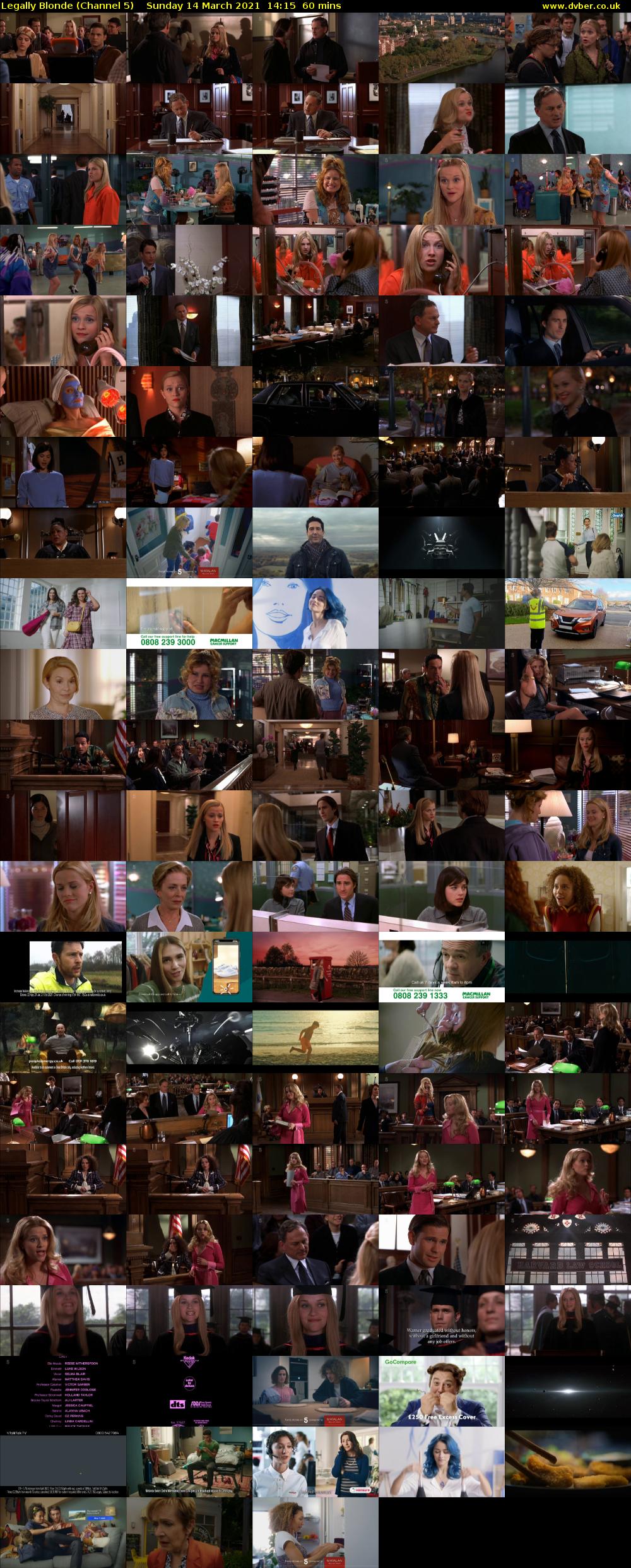 Legally Blonde (Channel 5) Sunday 14 March 2021 14:15 - 15:15