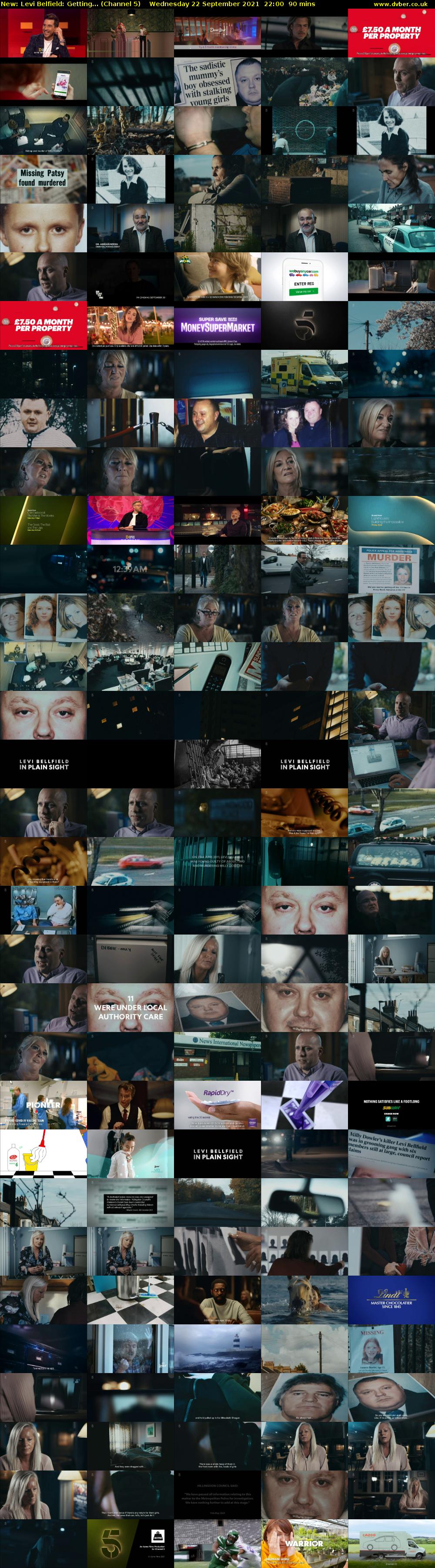 Levi Belfield: Getting... (Channel 5) Wednesday 22 September 2021 22:00 - 23:30