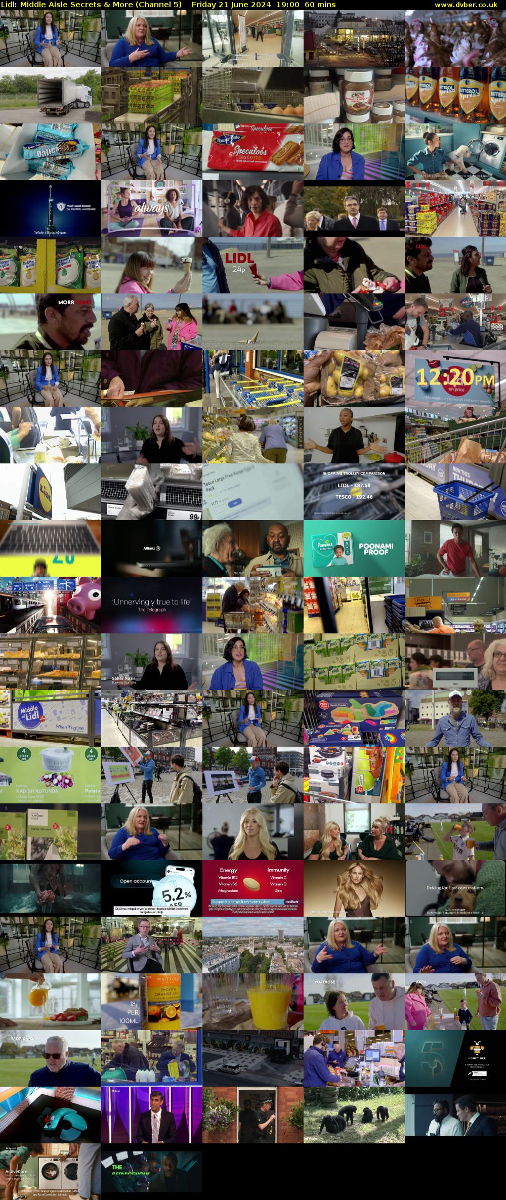 Lidl: Middle Aisle Secrets & More (Channel 5) Friday 21 June 2024 19:00 - 20:00