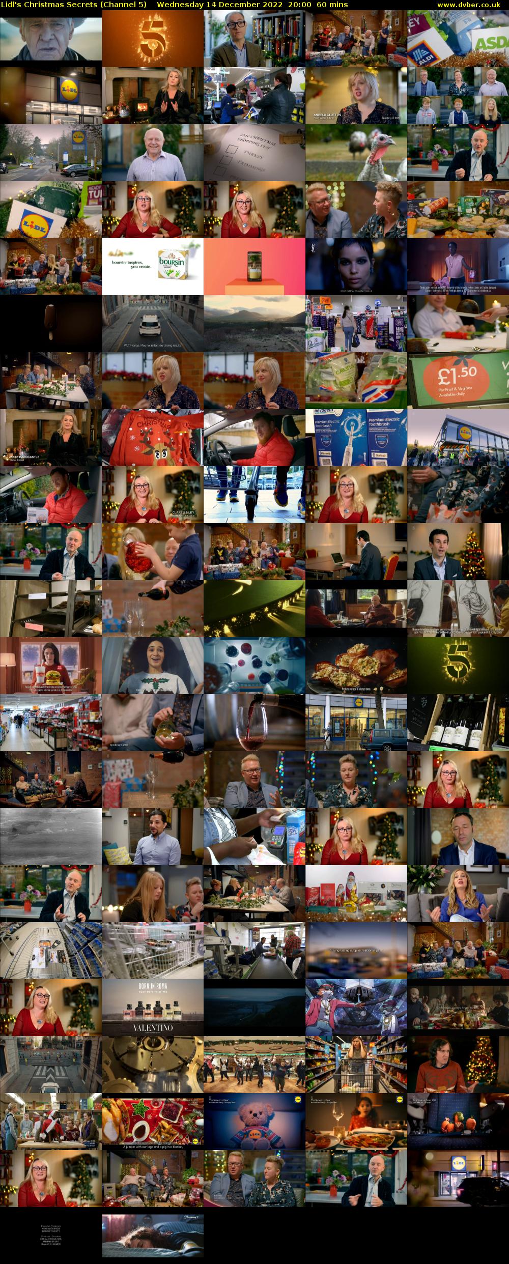 Lidl's Christmas Secrets (Channel 5) Wednesday 14 December 2022 20:00 - 21:00