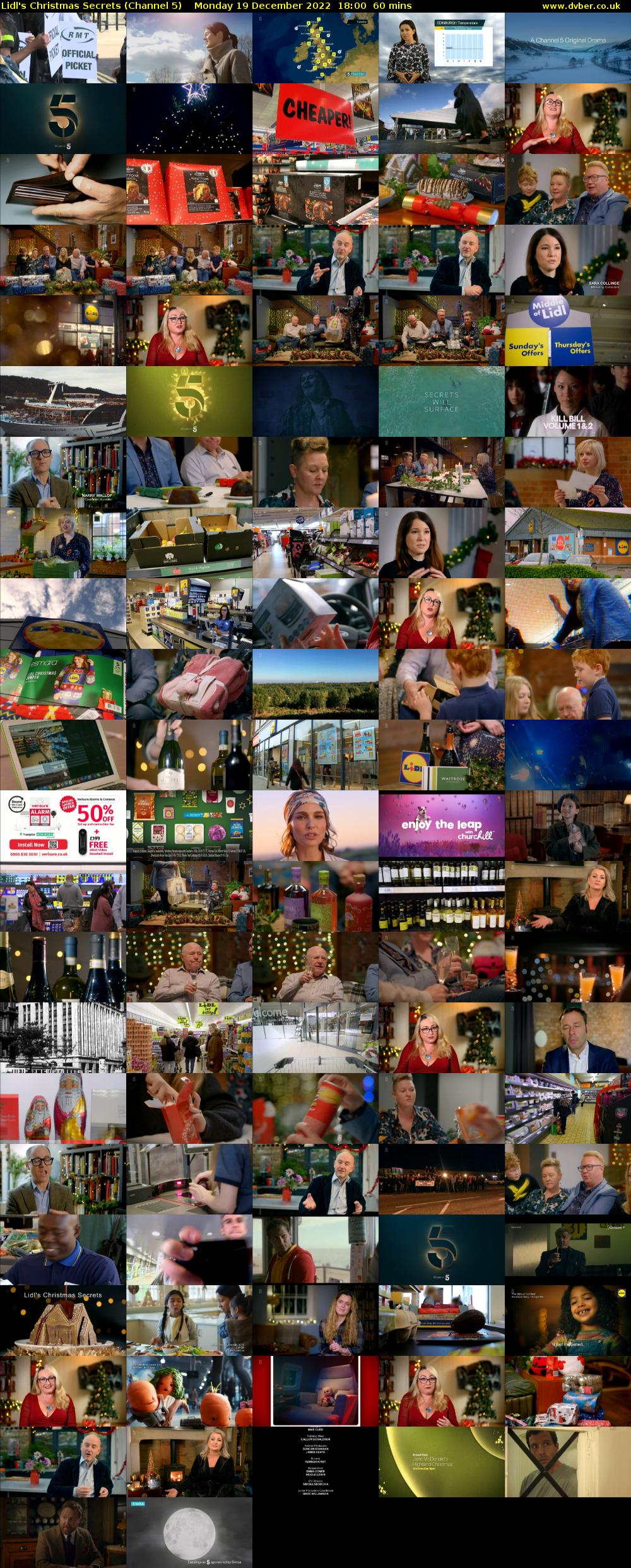 Lidl's Christmas Secrets (Channel 5) Monday 19 December 2022 18:00 - 19:00