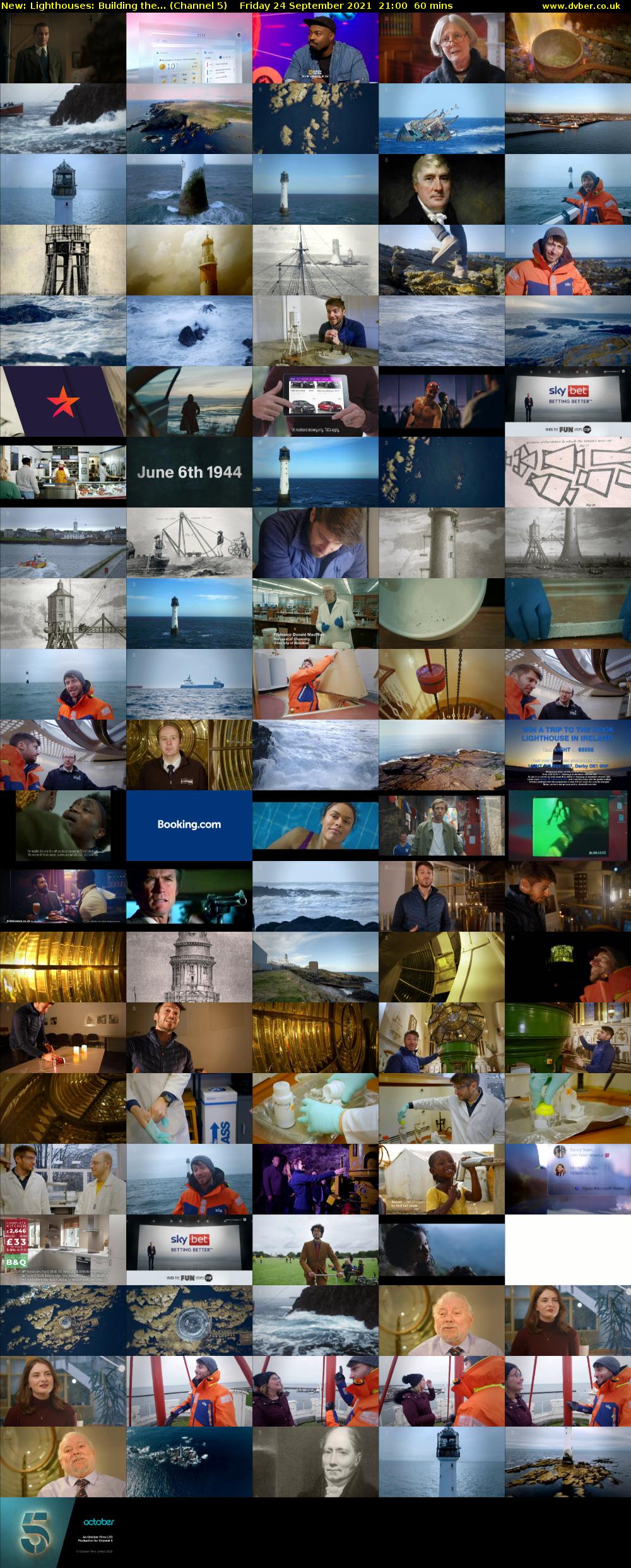 Lighthouses: Building the... (Channel 5) Friday 24 September 2021 21:00 - 22:00