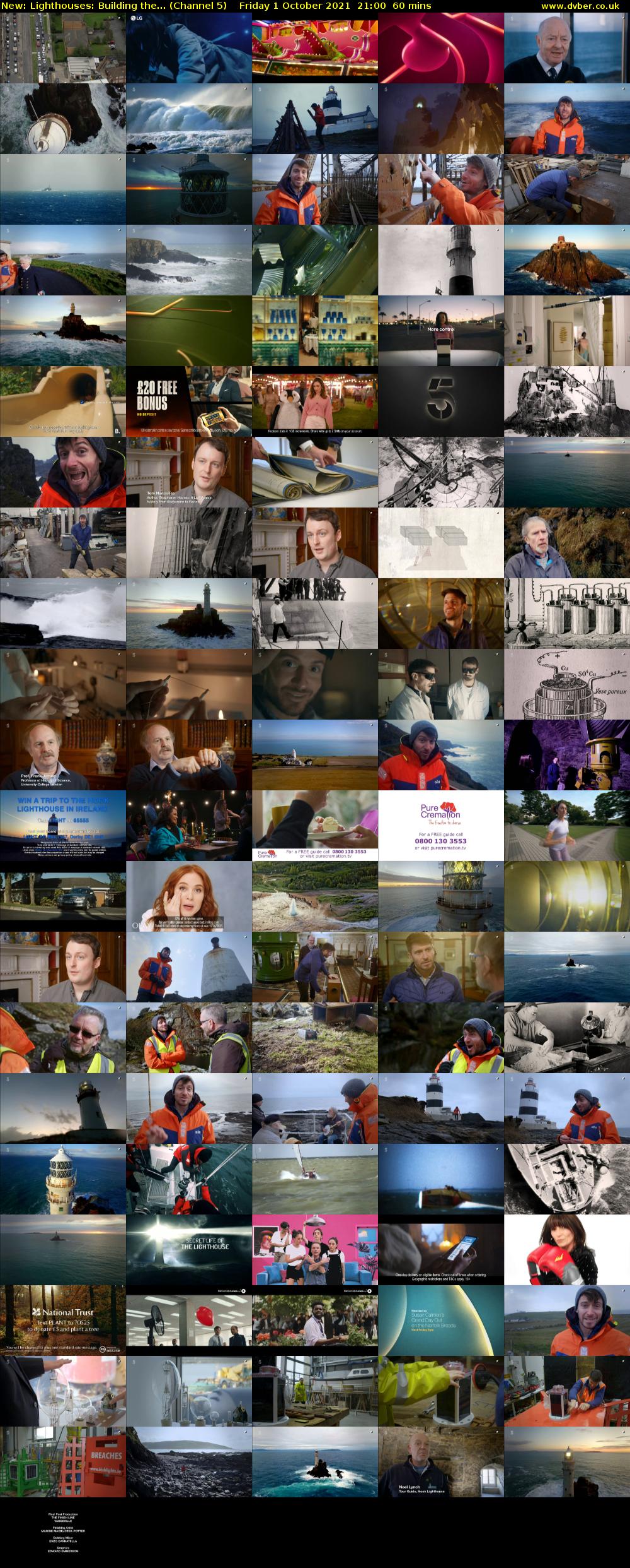 Lighthouses: Building the... (Channel 5) Friday 1 October 2021 21:00 - 22:00