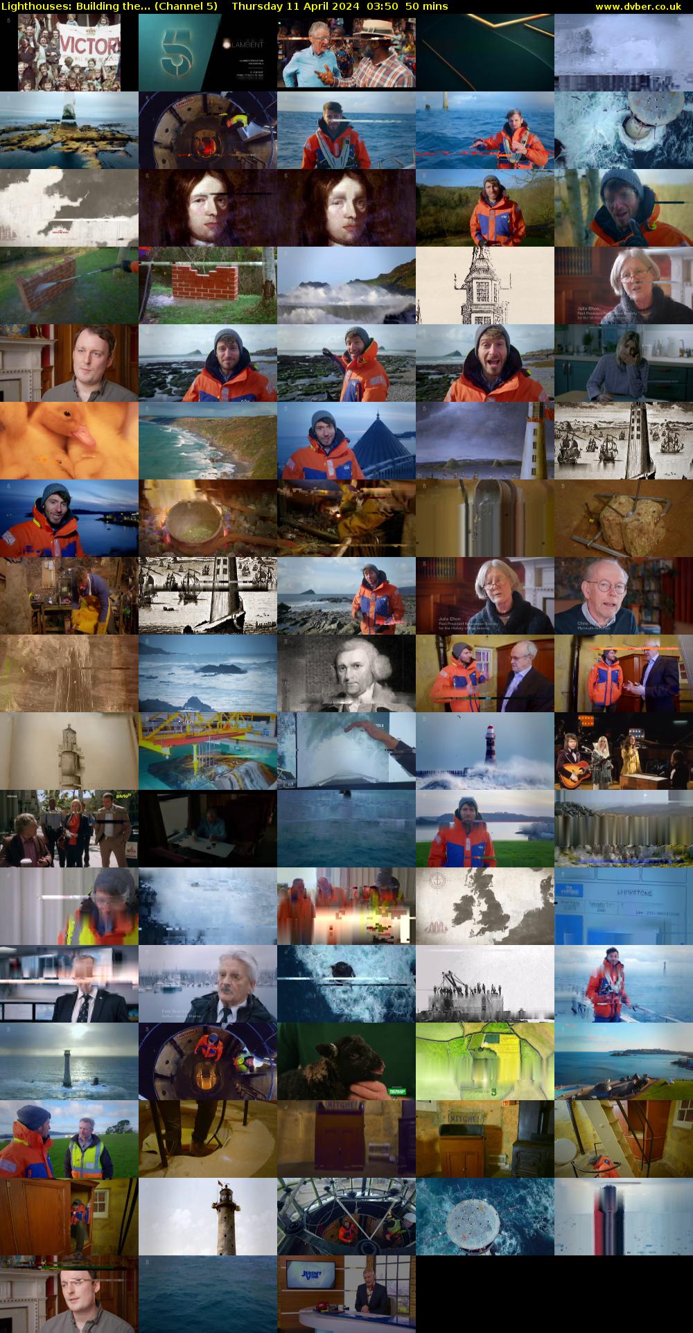 Lighthouses: Building the... (Channel 5) Thursday 11 April 2024 03:50 - 04:40