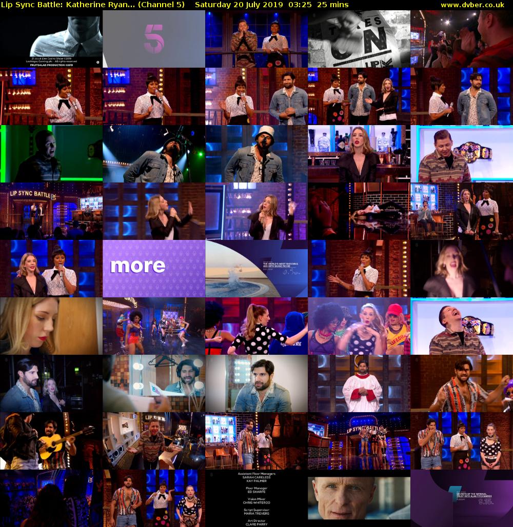 Lip Sync Battle: Katherine Ryan... (Channel 5) Saturday 20 July 2019 03:25 - 03:50