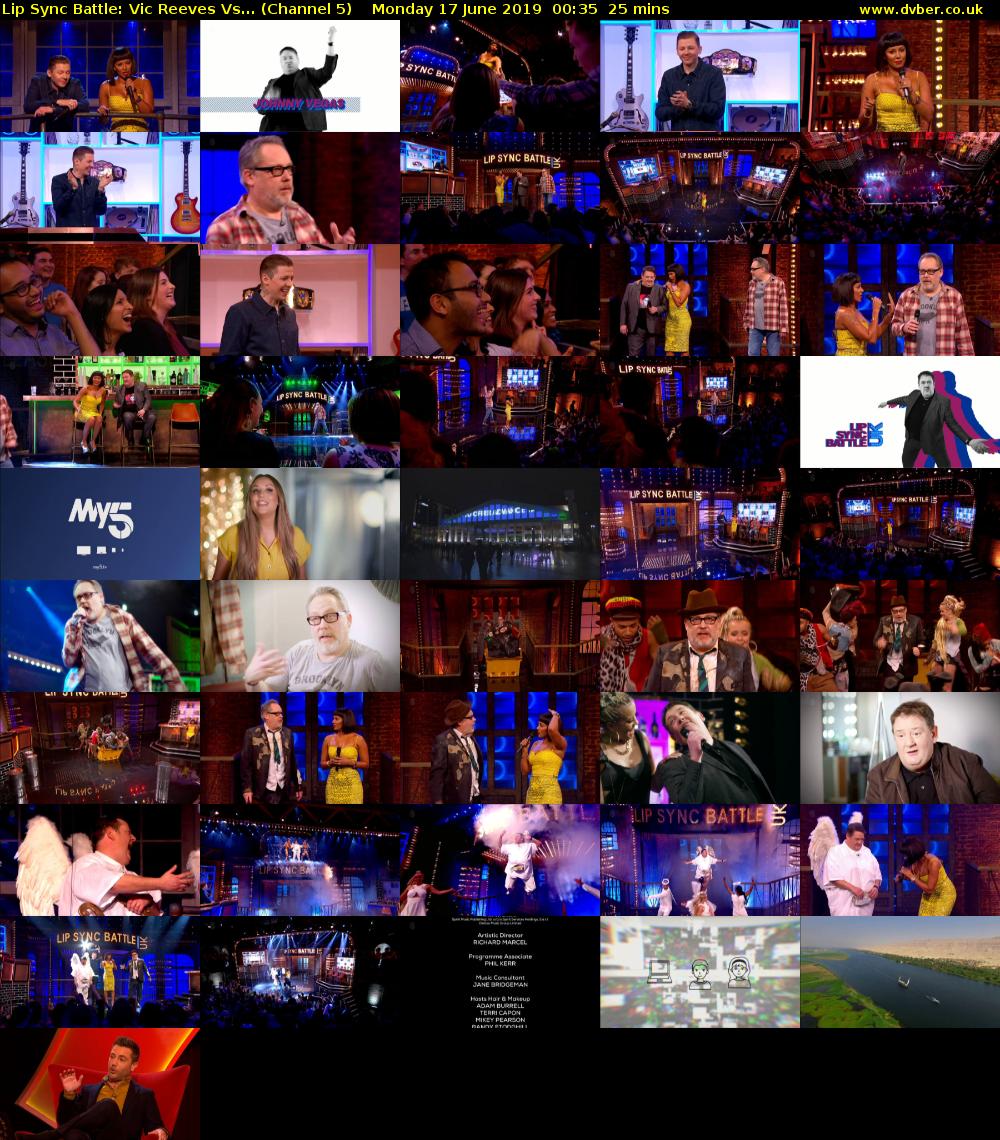 Lip Sync Battle: Vic Reeves Vs... (Channel 5) Monday 17 June 2019 00:35 - 01:00