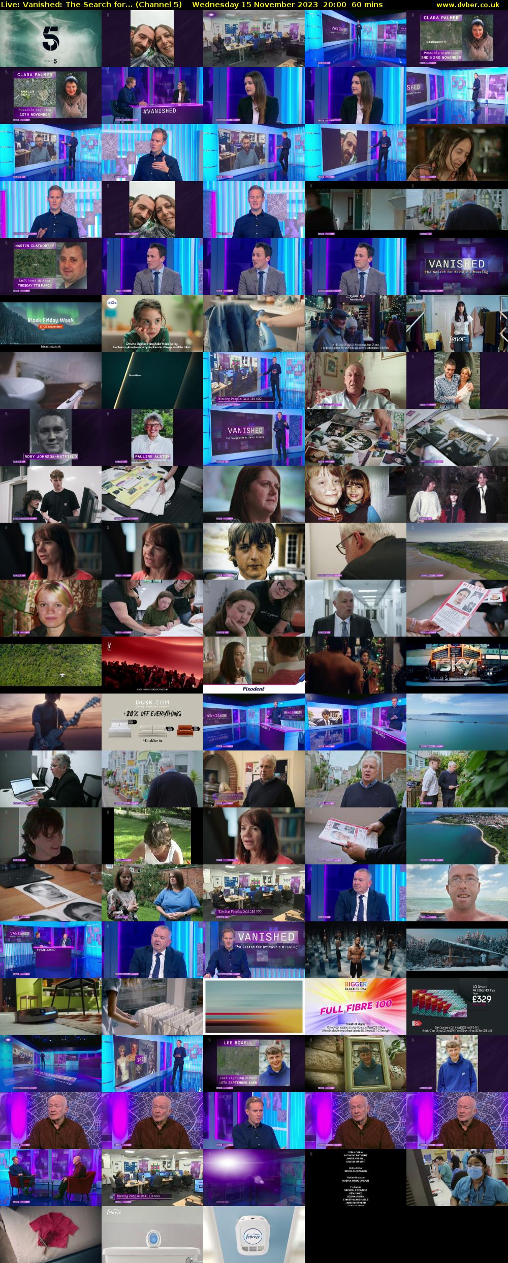 Live: Vanished: The Search for... (Channel 5) Wednesday 15 November 2023 20:00 - 21:00