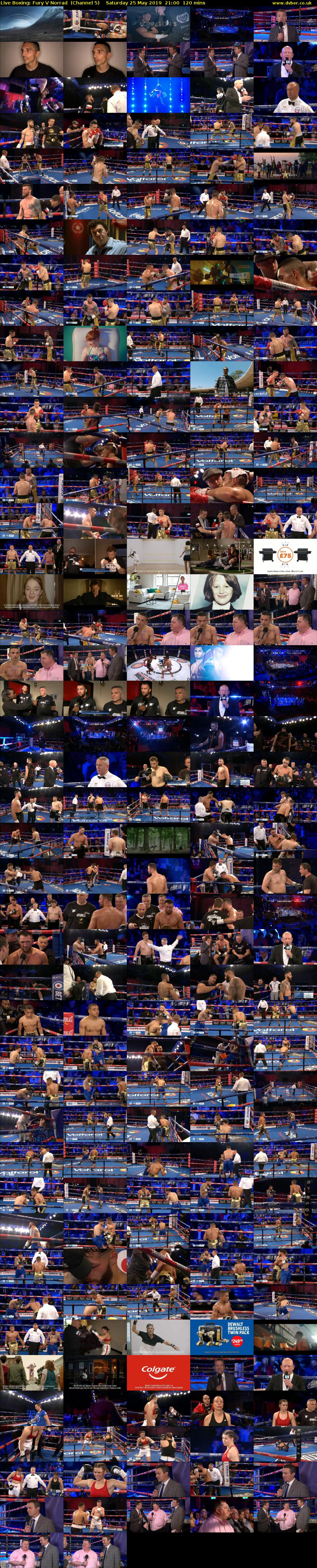 Live Boxing: Fury V Norrad  (Channel 5) Saturday 25 May 2019 21:00 - 23:00