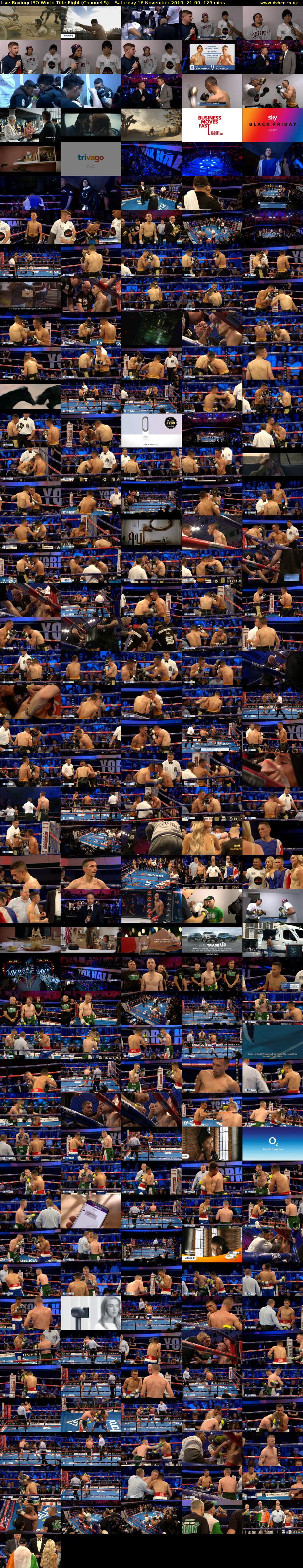 Live Boxing: IBO World Title Fight (Channel 5) Saturday 16 November 2019 21:00 - 23:05