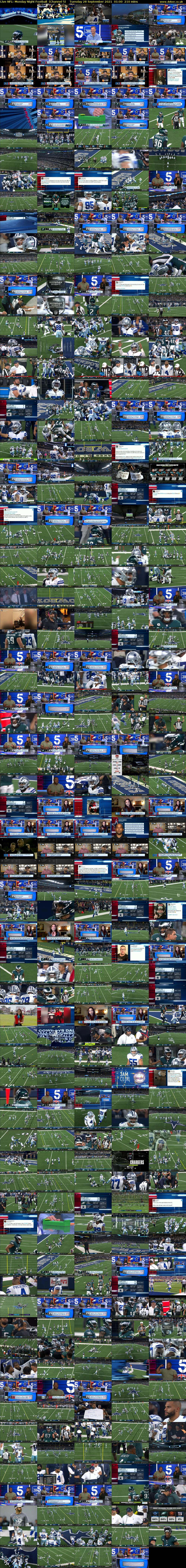 Live NFL: Monday Night Football  (Channel 5) Tuesday 28 September 2021 01:00 - 04:30
