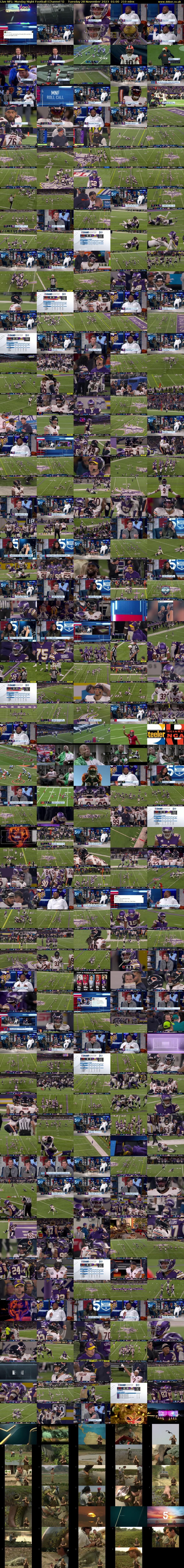 Live NFL: Monday Night Football (Channel 5) Tuesday 28 November 2023 01:00 - 04:30