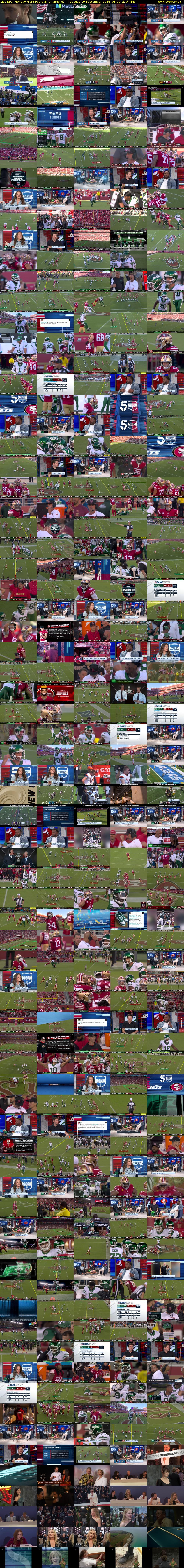 Live NFL: Monday Night Football (Channel 5) Tuesday 10 September 2024 01:00 - 04:30