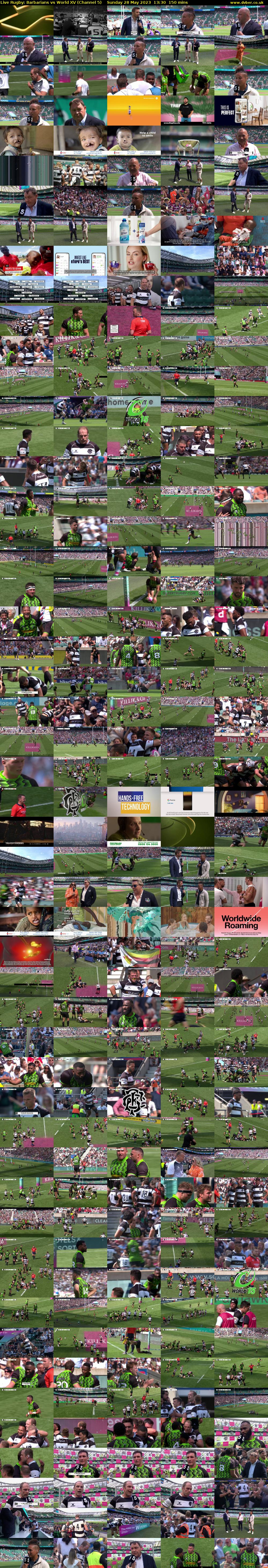Live Rugby: Barbarians vs World XV (Channel 5) Sunday 28 May 2023 13:30 - 16:00