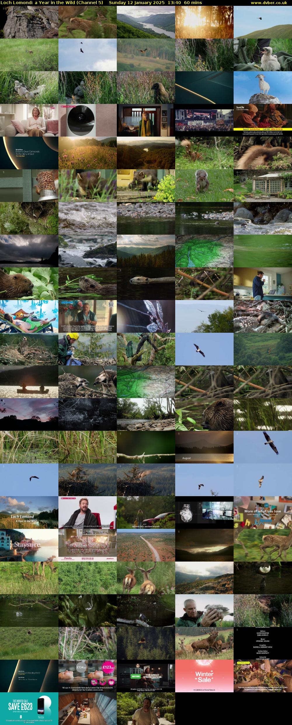 Loch Lomond: A Year in the Wild (Channel 5) Sunday 12 January 2025 13:40 - 14:40