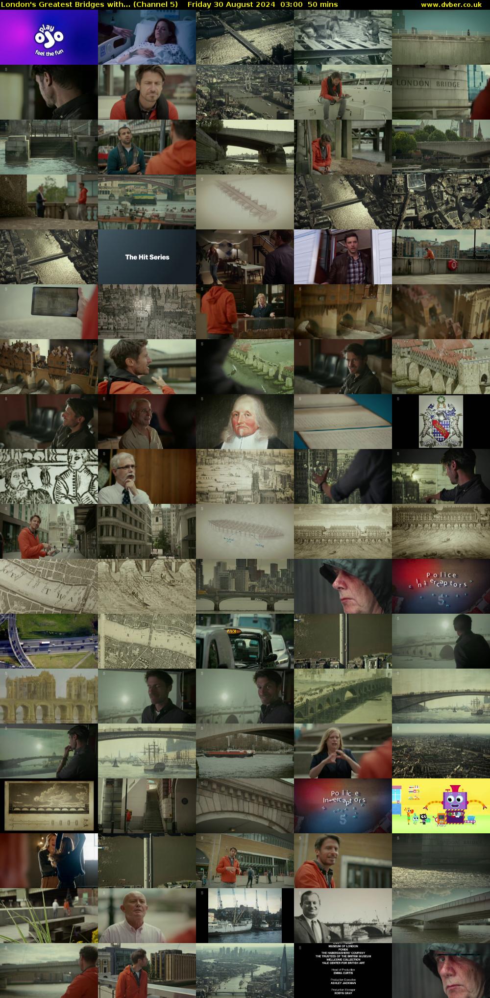 London's Greatest Bridges with... (Channel 5) Friday 30 August 2024 03:00 - 03:50