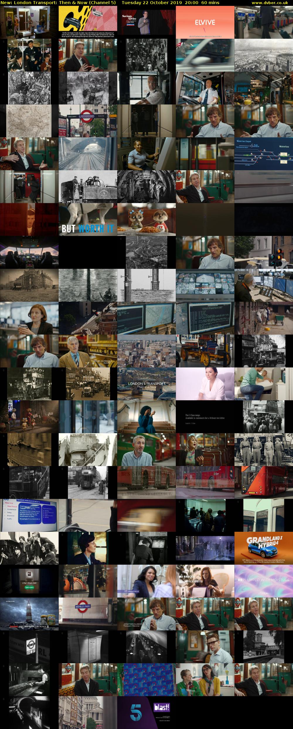 London Transport: Then & Now (Channel 5) Tuesday 22 October 2019 20:00 - 21:00