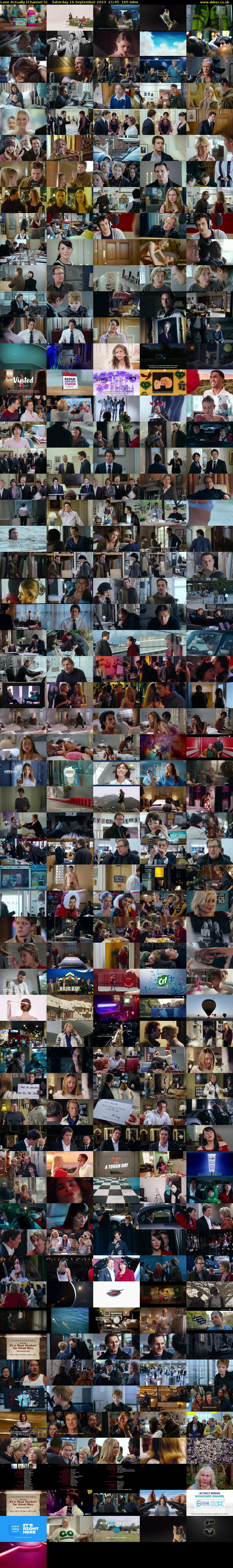 Love Actually (Channel 5) Saturday 16 September 2023 21:45 - 00:30