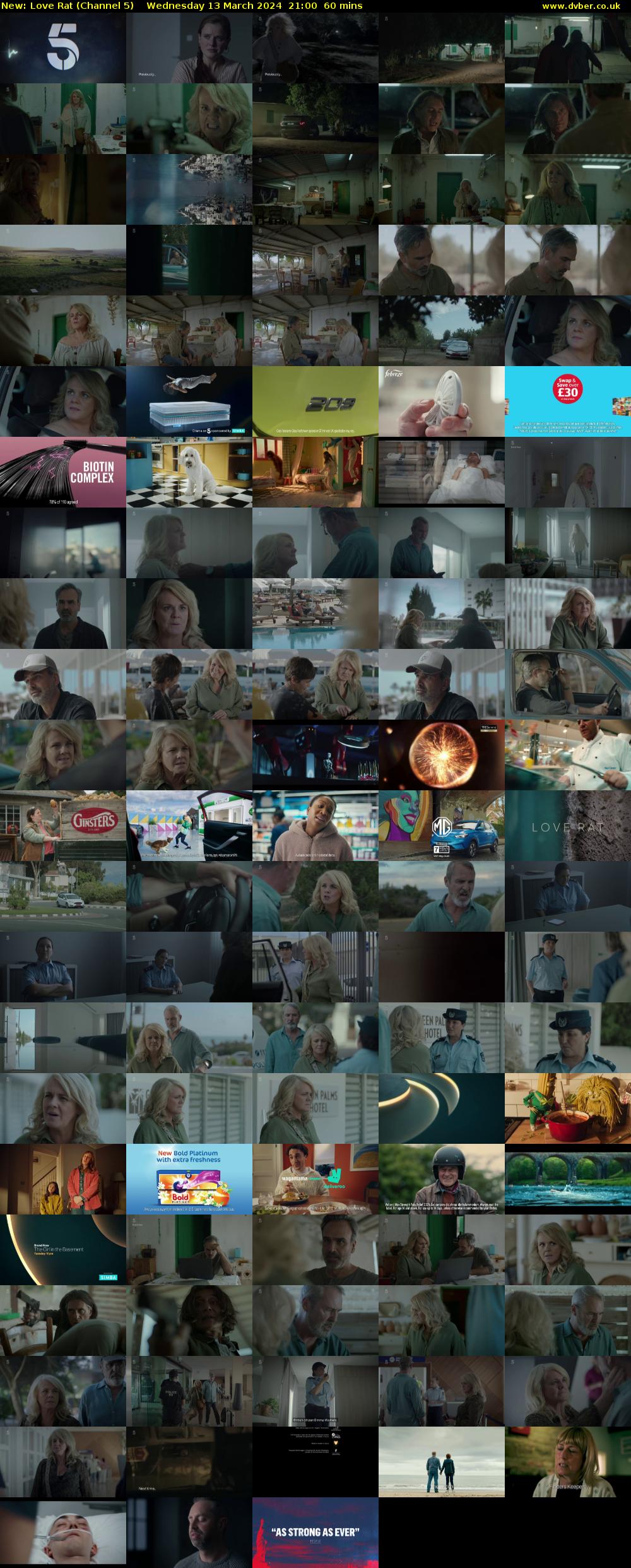 Love Rat (Channel 5) Wednesday 13 March 2024 21:00 - 22:00