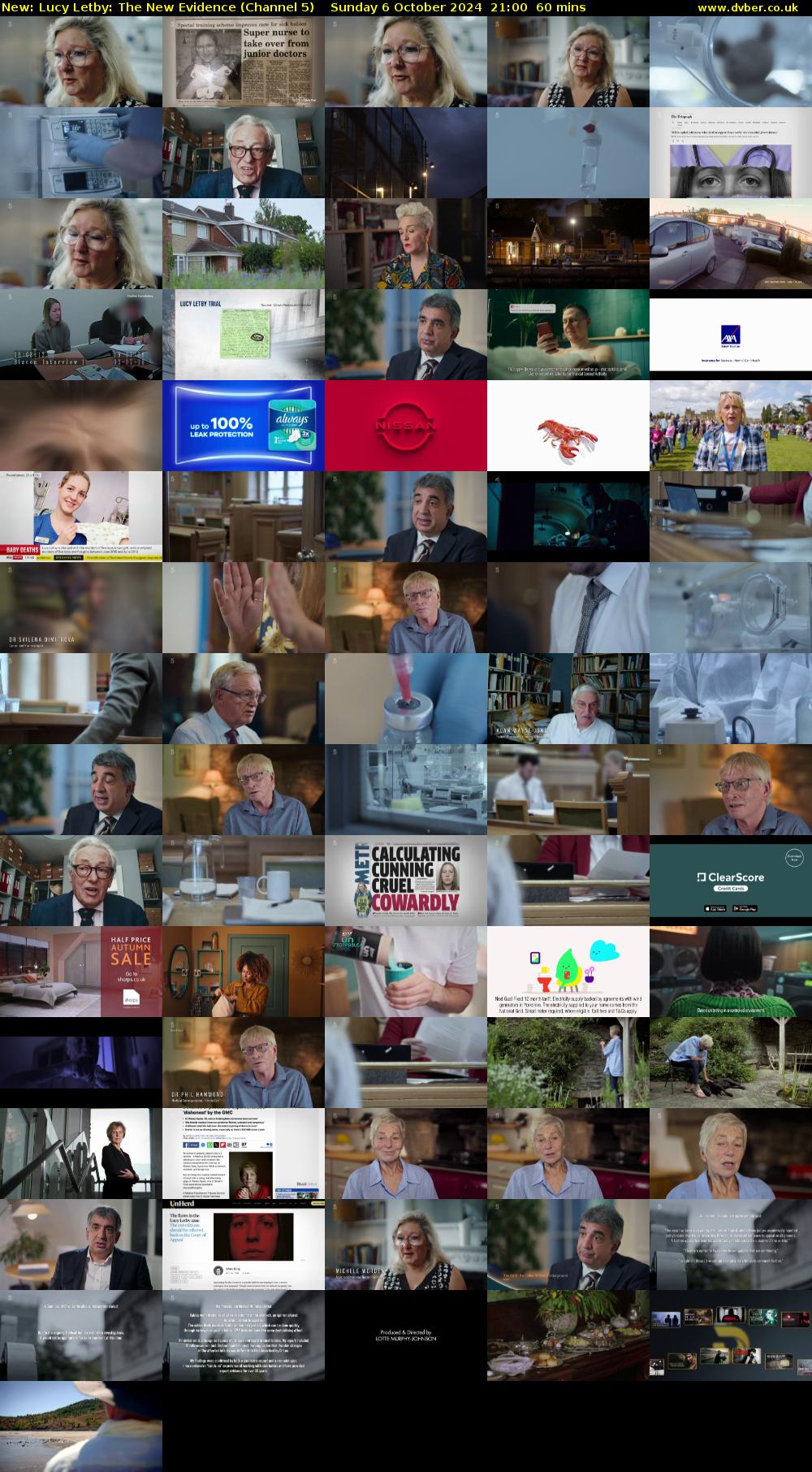 Lucy Letby: The New Evidence (Channel 5) Sunday 6 October 2024 21:00 - 22:00