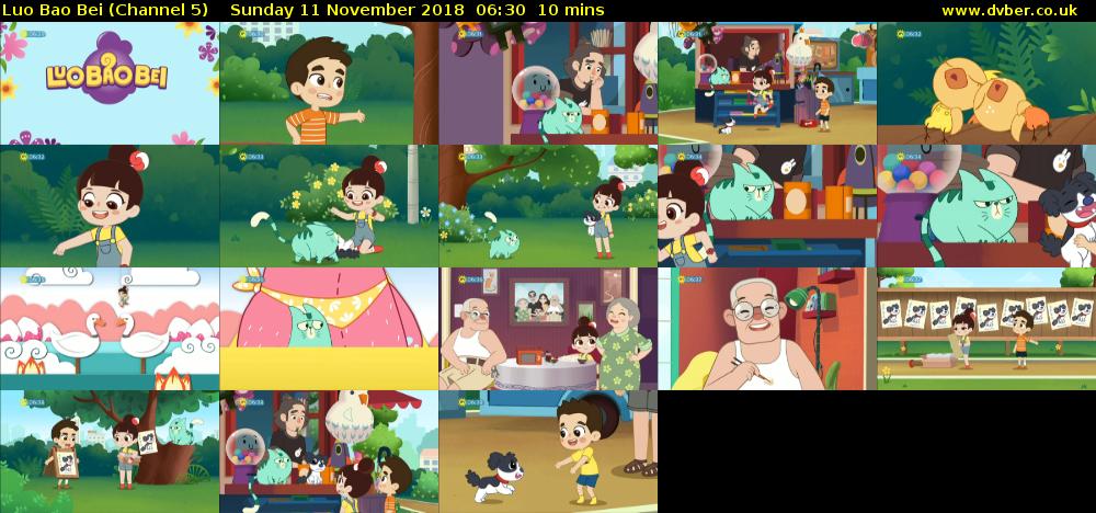 Luo Bao Bei (Channel 5) Sunday 11 November 2018 06:30 - 06:40