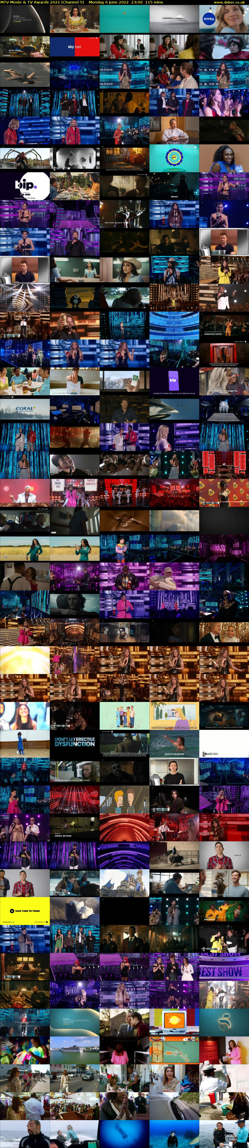 MTV Movie & TV Awards 2022 (Channel 5) Monday 6 June 2022 23:00 - 00:55