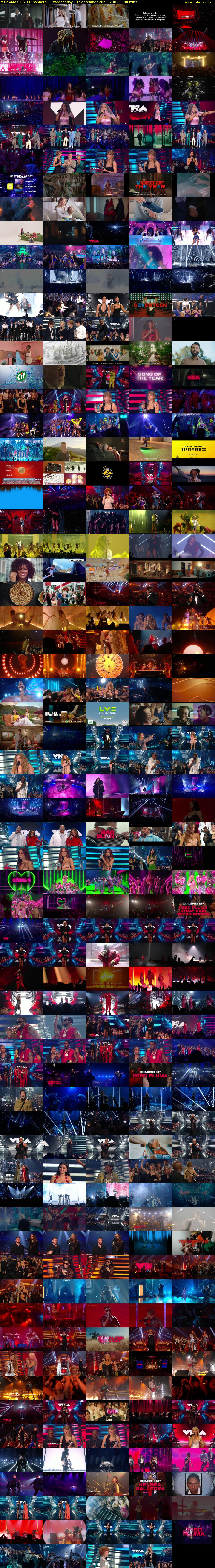 MTV VMAs 2023 (Channel 5) Wednesday 13 September 2023 23:00 - 02:00