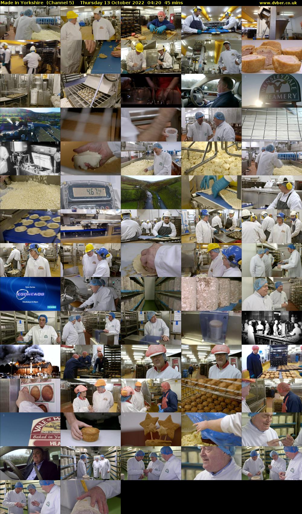 Made In Yorkshire  (Channel 5) Thursday 13 October 2022 04:20 - 05:05