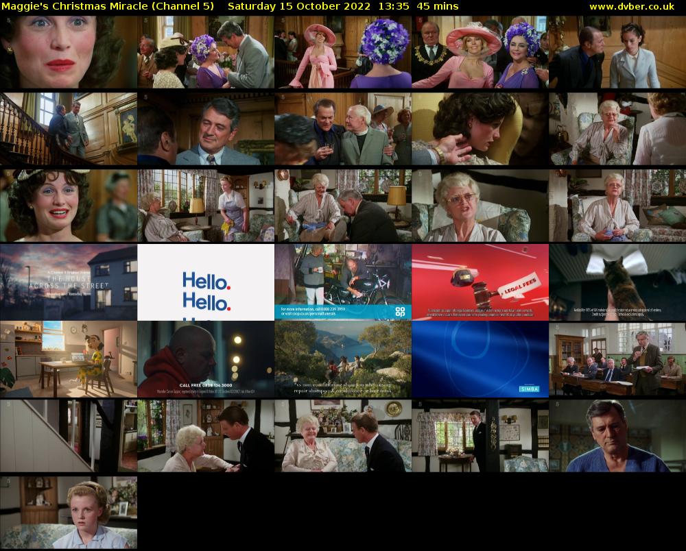 Maggie's Christmas Miracle (Channel 5) Saturday 15 October 2022 13:35 - 14:20