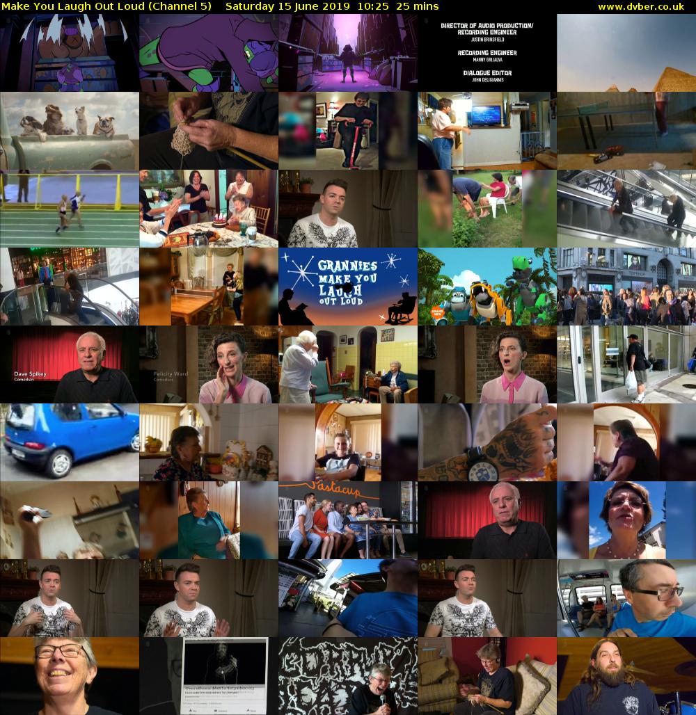 Make You Laugh Out Loud (Channel 5) Saturday 15 June 2019 10:25 - 10:50