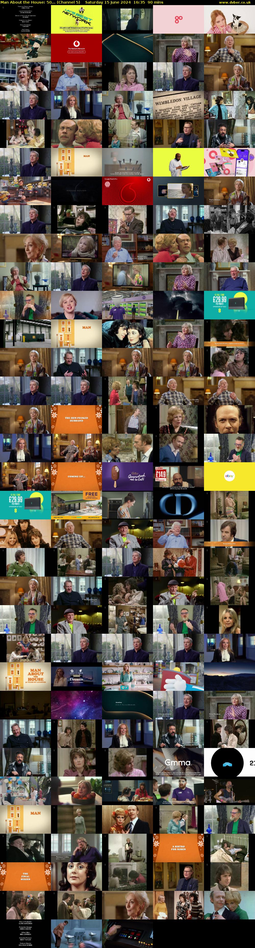 Man About the House: 50... (Channel 5) Saturday 15 June 2024 16:35 - 18:05