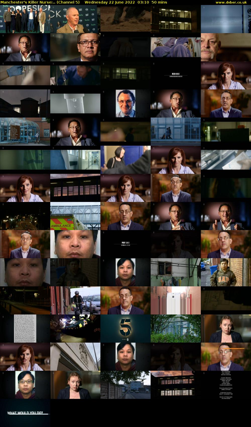 Manchester's Killer Nurse:.. (Channel 5) Wednesday 22 June 2022 03:10 - 04:00