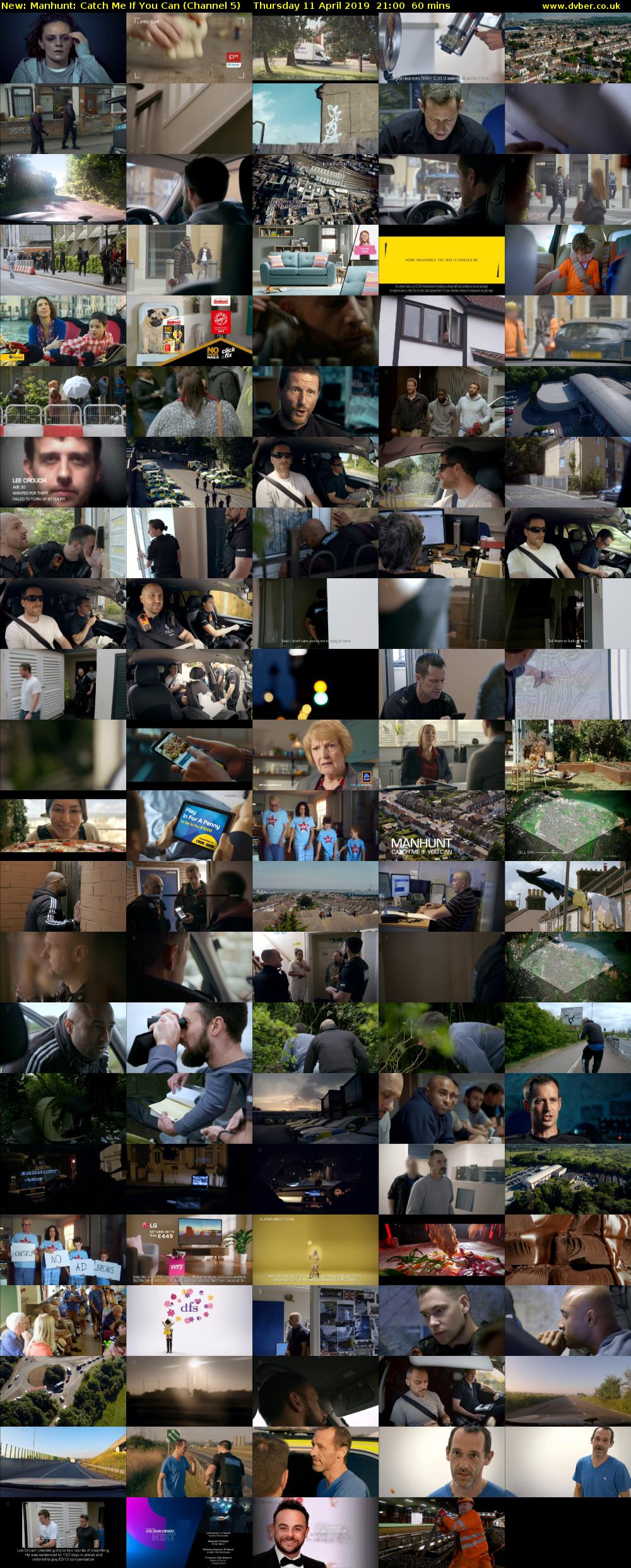 Manhunt: Catch Me If You Can (Channel 5) Thursday 11 April 2019 21:00 - 22:00