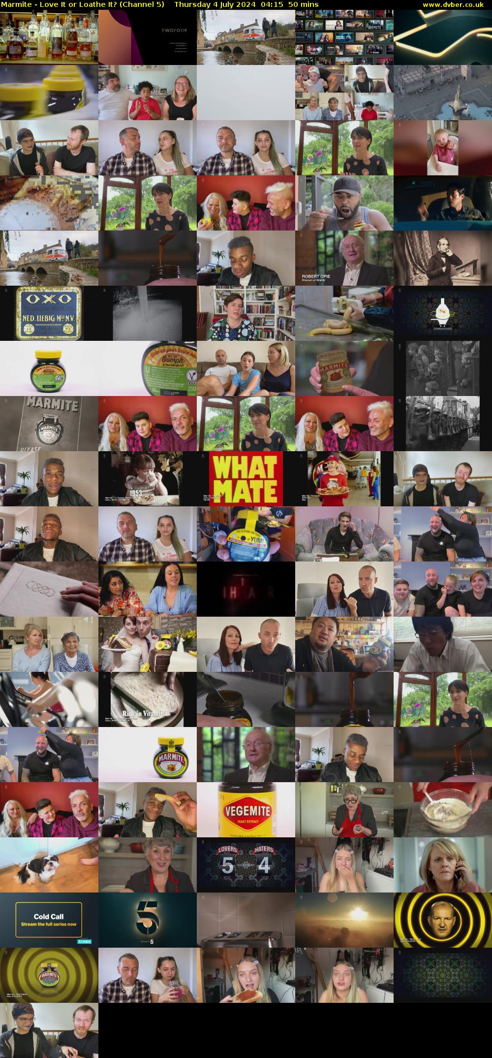 Marmite - Love It or Loathe It? (Channel 5) Thursday 4 July 2024 04:15 - 05:05
