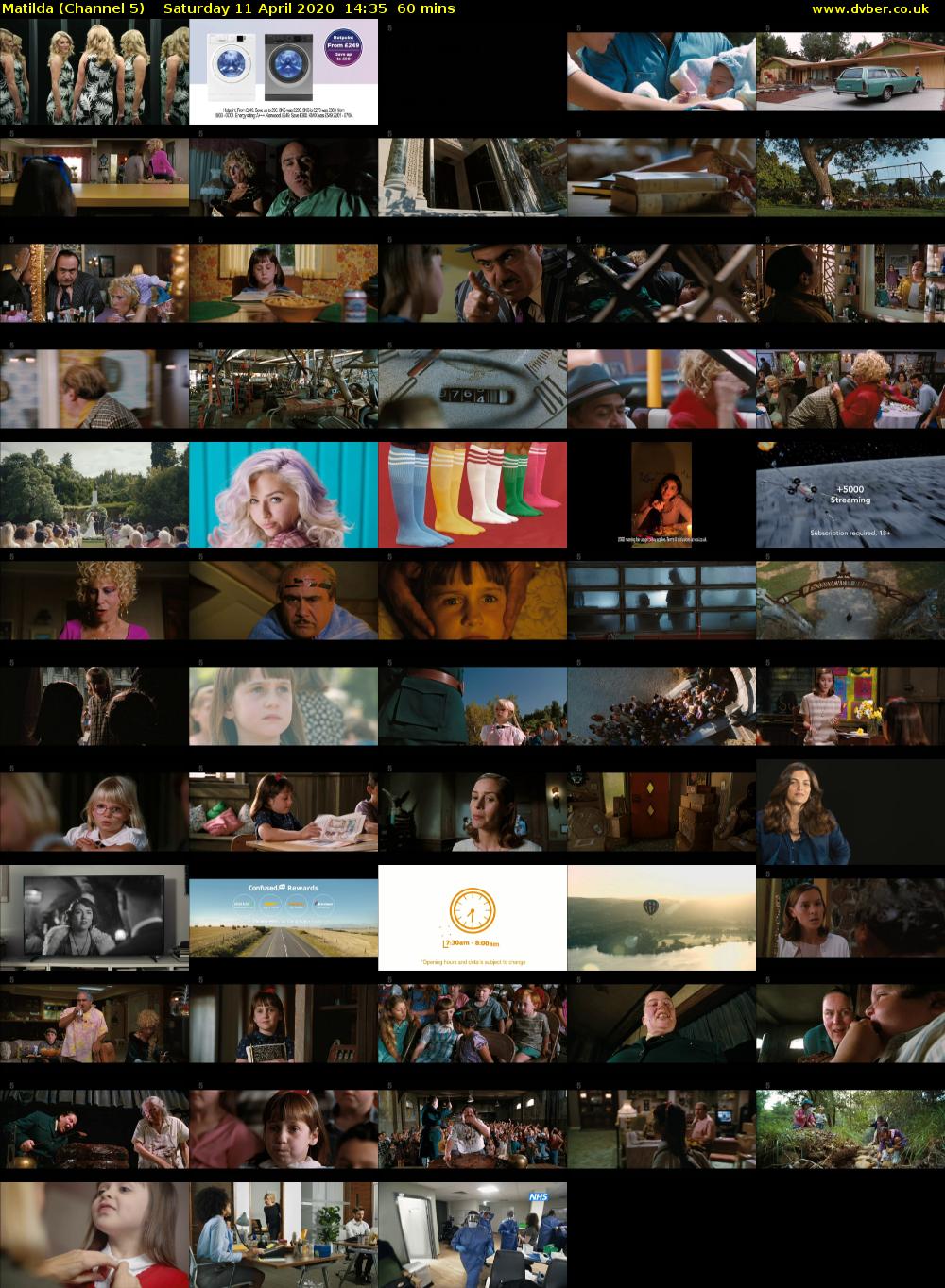 Matilda (Channel 5) Saturday 11 April 2020 14:35 - 15:35