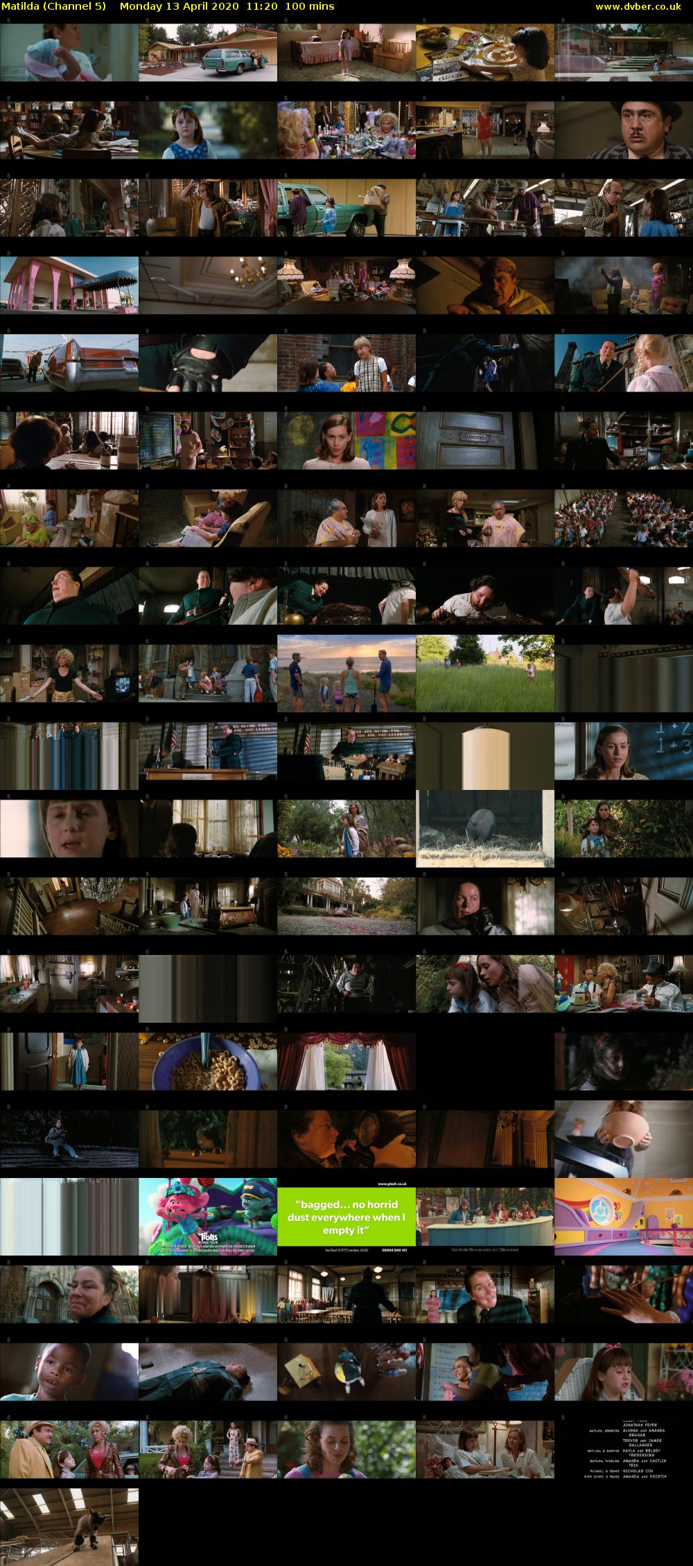 Matilda (Channel 5) Monday 13 April 2020 11:20 - 13:00