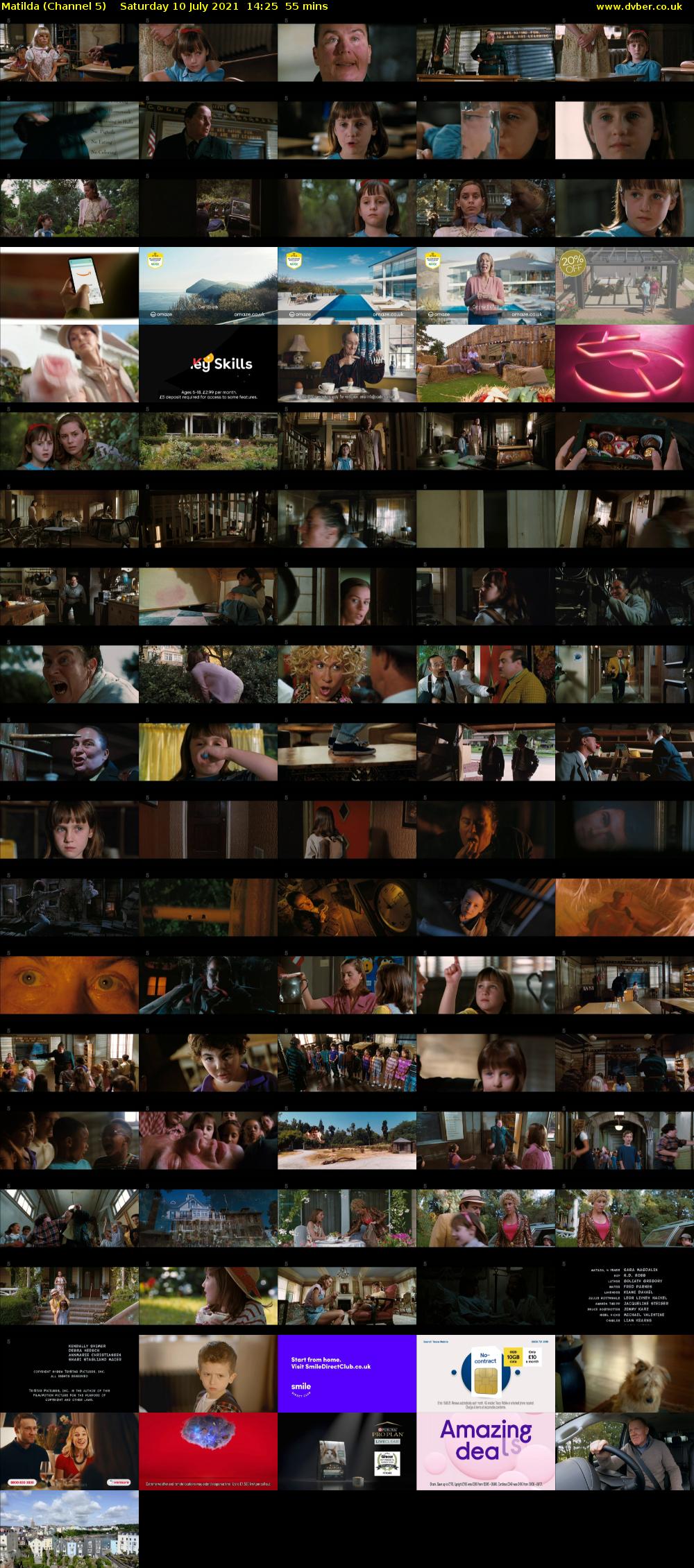 Matilda (Channel 5) Saturday 10 July 2021 14:25 - 15:20