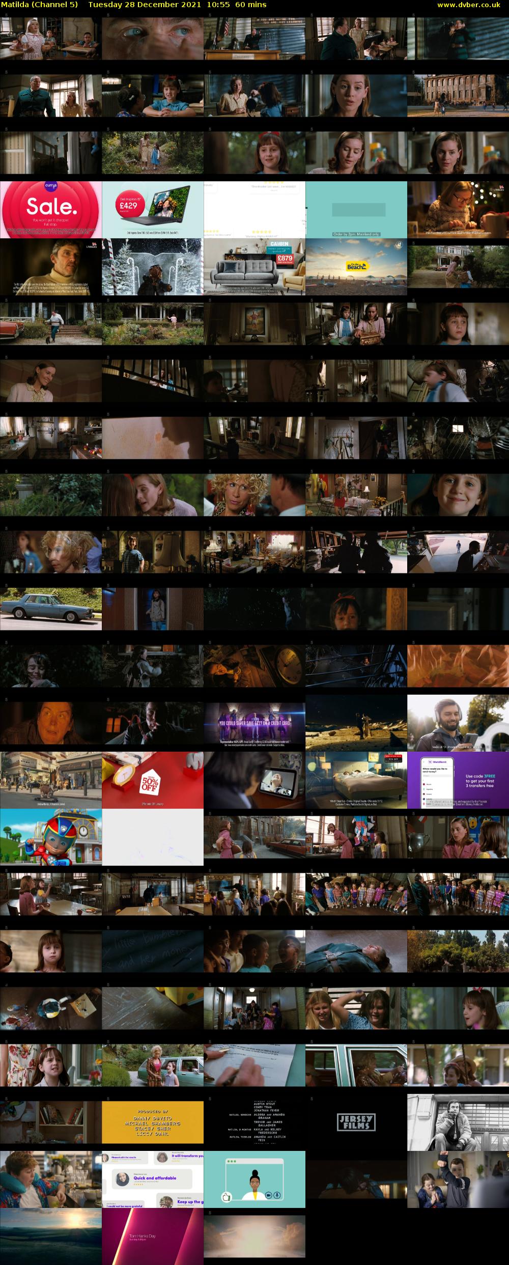 Matilda (Channel 5) Tuesday 28 December 2021 10:55 - 11:55