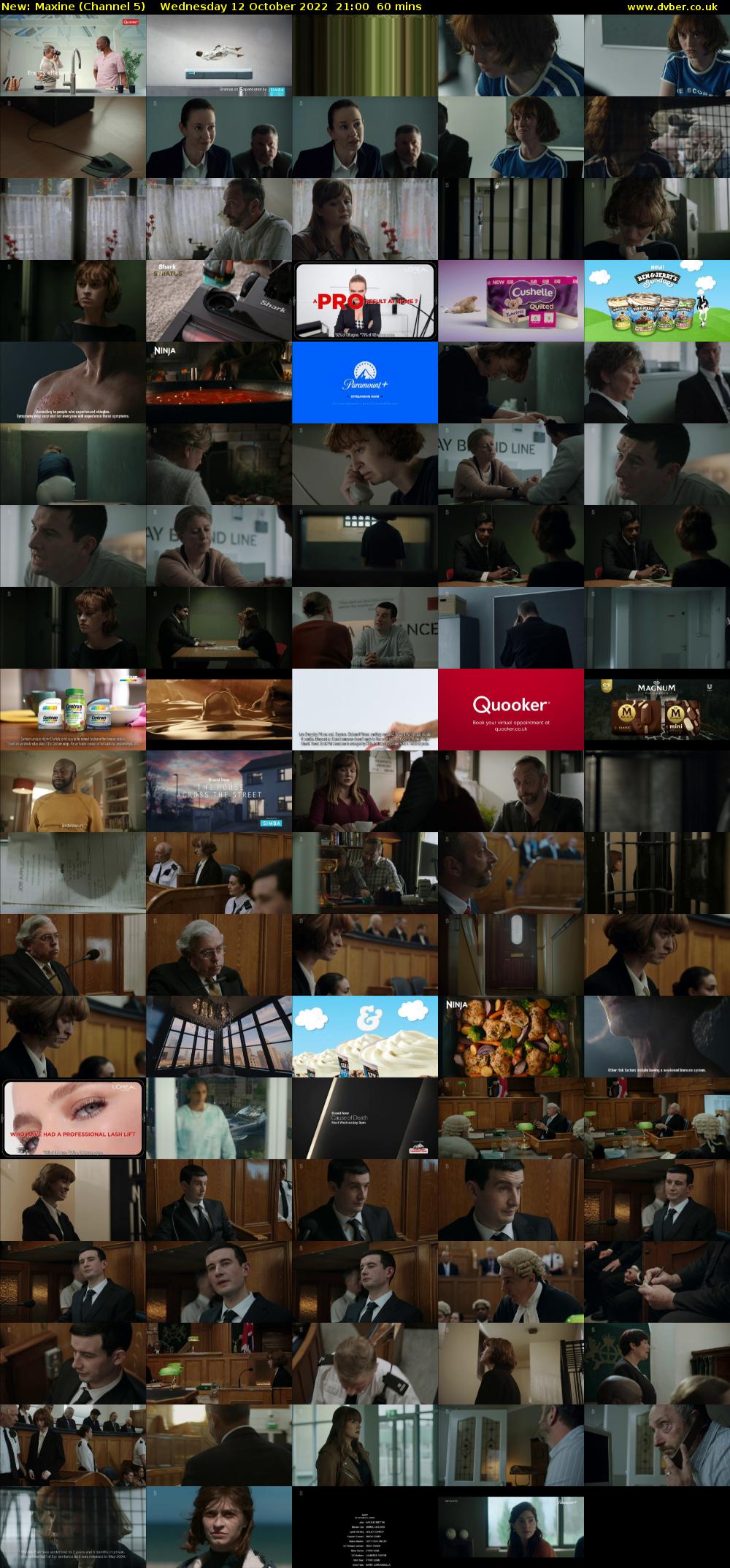 Maxine (Channel 5) Wednesday 12 October 2022 21:00 - 22:00