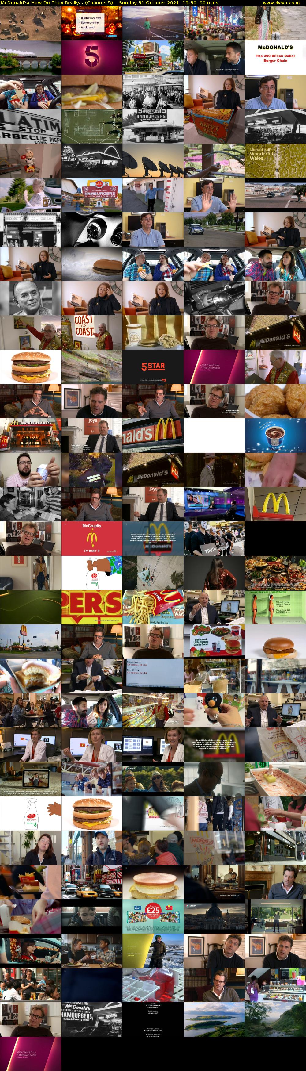 McDonald's: How Do They Really... (Channel 5) Sunday 31 October 2021 19:30 - 21:00