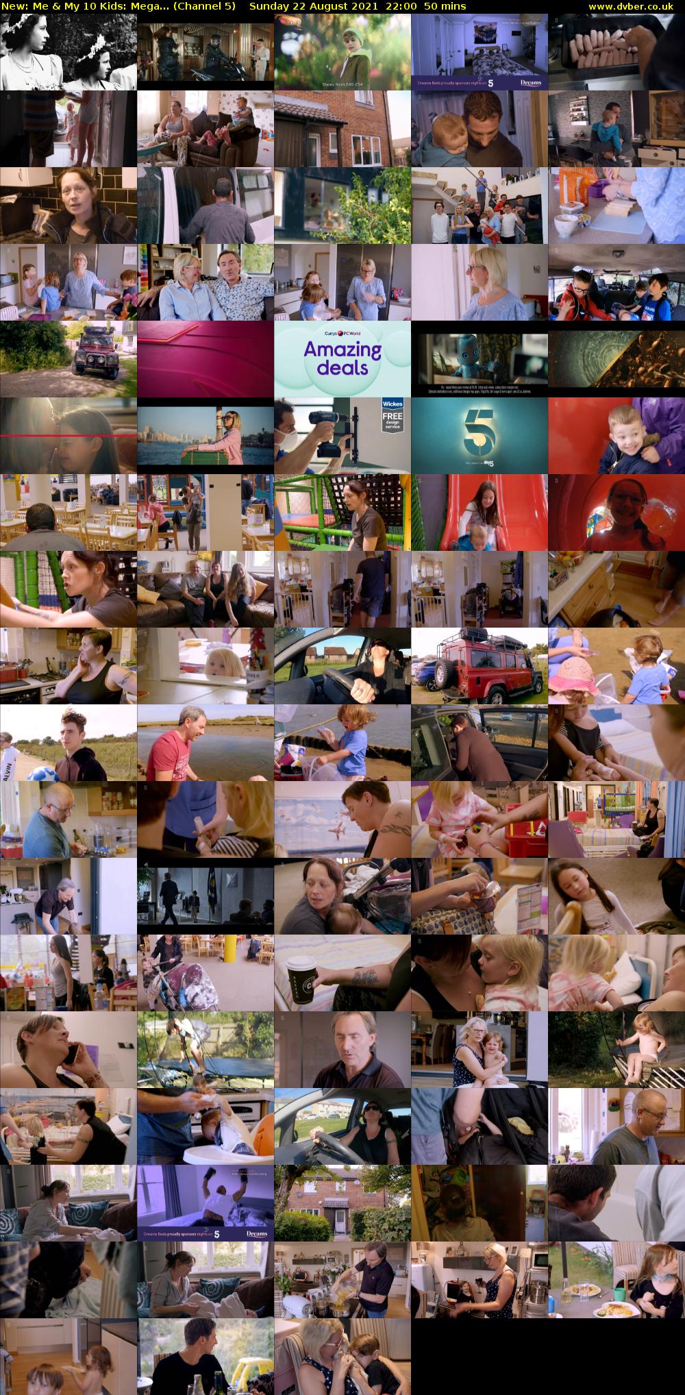 Me & My 10 Kids: Mega... (Channel 5) Sunday 22 August 2021 22:00 - 22:50