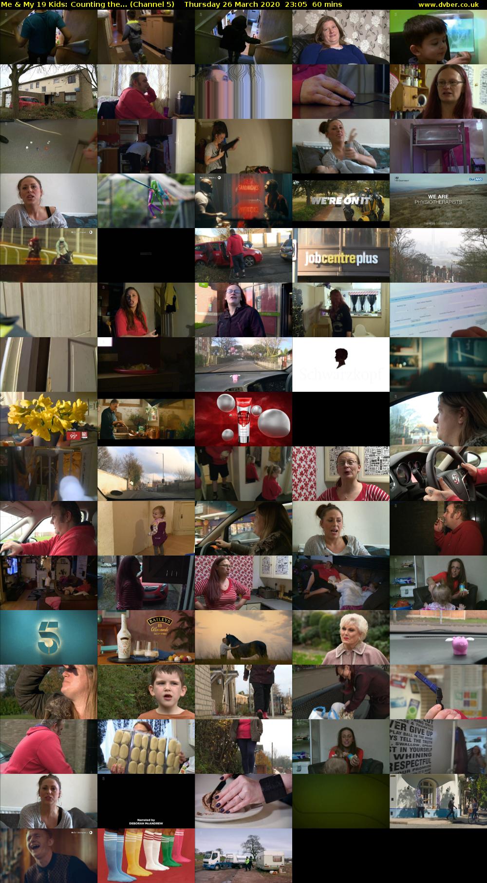 Me & My 19 Kids: Counting the... (Channel 5) Thursday 26 March 2020 23:05 - 00:05